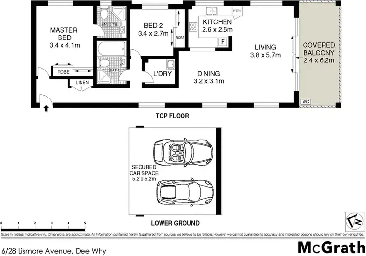 Floorplan of Homely apartment listing, 6/28 Lismore Avenue, Dee Why NSW 2099