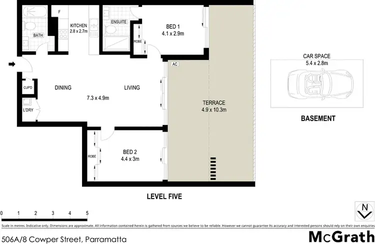 Floorplan of Homely apartment listing, 506A/8 Cowper Street, Parramatta NSW 2150