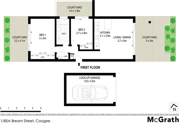 Floorplan of Homely apartment listing, 1/85A Bream Street, Coogee NSW 2034