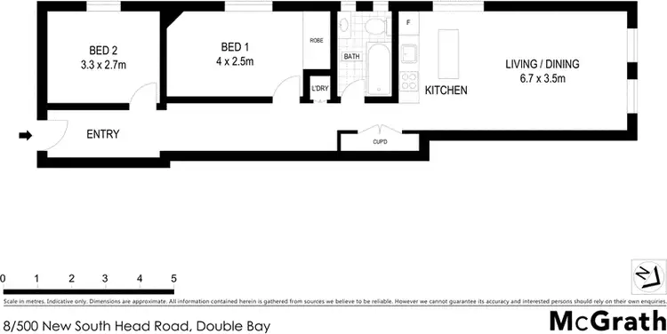 Floorplan of Homely apartment listing, 8/500 New South Head Road, Double Bay NSW 2028