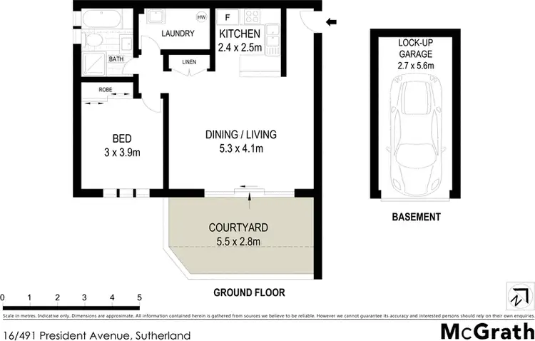 Floorplan of Homely apartment listing, 16/491 President Avenue, Sutherland NSW 2232