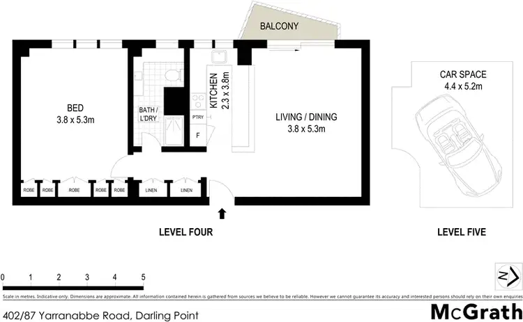 Floorplan of Homely apartment listing, 402/87 Yarranabbe Road, Darling Point NSW 2027
