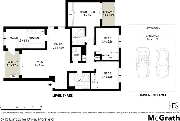 Floorplan of Homely apartment listing, 6/13 Lancaster Drive, Marsfield NSW 2122