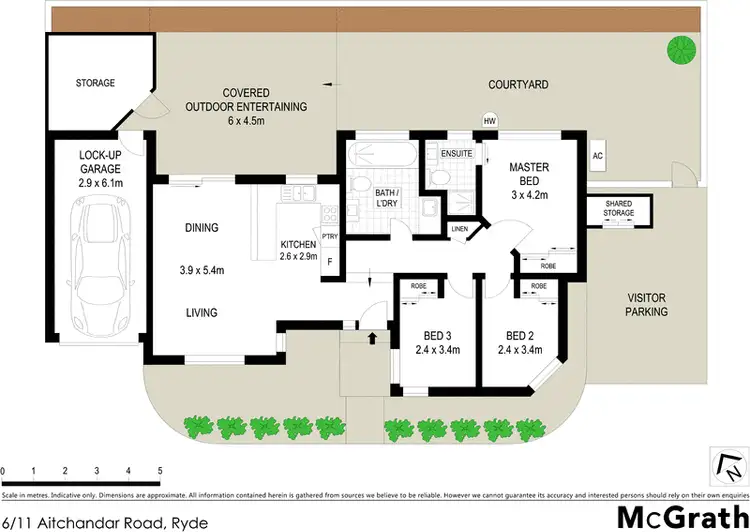 Floorplan of Homely villa listing, 6/11 Aitchandar Road, Ryde NSW 2112