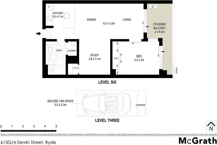 Floorplan of Homely apartment listing, 613G/4 Devlin Street, Ryde NSW 2112