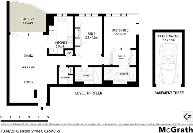 Floorplan of Homely apartment listing, 1304/20 Gerrale Street, Cronulla NSW 2230