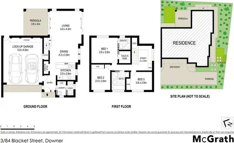 Floorplan of Homely townhouse listing, 3/84 Blacket Street, Downer ACT 2602