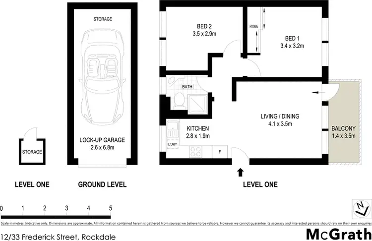 Floorplan of Homely apartment listing, 12/33 Frederick Street, Rockdale NSW 2216