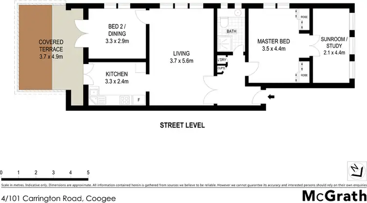 Floorplan of Homely apartment listing, 4/101 Carrington Road, Coogee NSW 2034