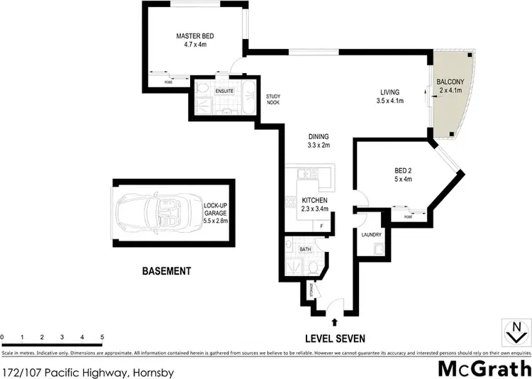 Floorplan of Homely apartment listing, 172/107 Pacific Highway, Hornsby NSW 2077