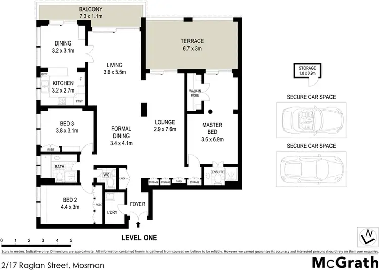 Floorplan of Homely apartment listing, 2/17 Raglan Street, Mosman NSW 2088