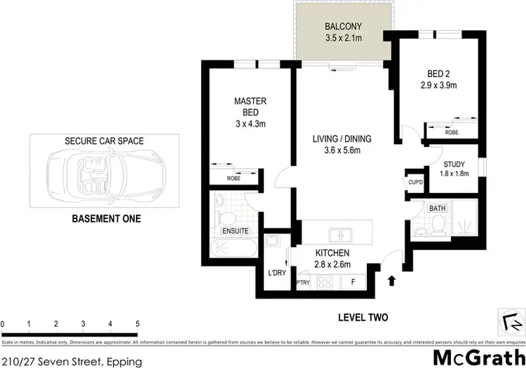 Floorplan of Homely apartment listing, 210/27 Seven Street, Epping NSW 2121