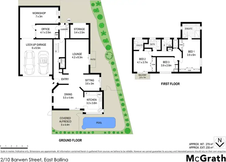 Floorplan of Homely semi-detached listing, 2/10 Barwen Street, East Ballina NSW 2478