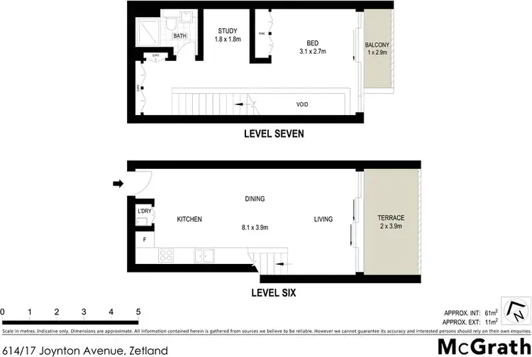 Floorplan of Homely apartment listing, 614/17 Joynton Avenue, Zetland NSW 2017