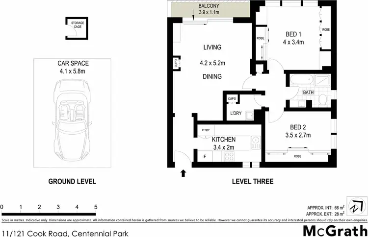 Floorplan of Homely apartment listing, 11/121 Cook Road, Centennial Park NSW 2021