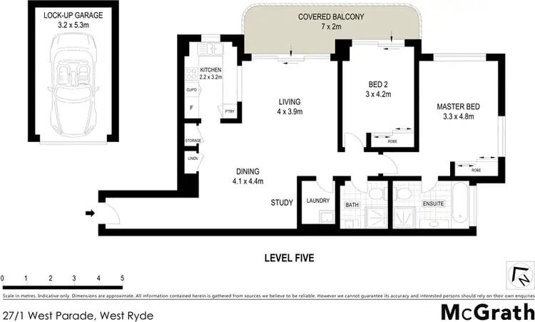 Floorplan of Homely apartment listing, 27/1 West Parade, West Ryde NSW 2114