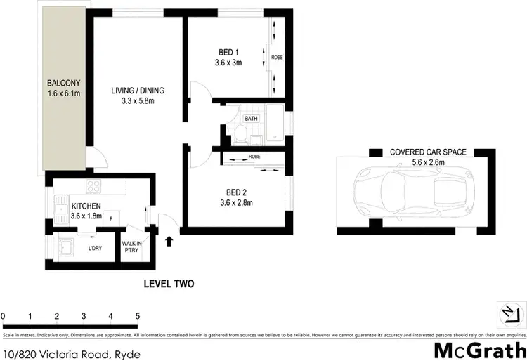 Floorplan of Homely unit listing, 10/820 Victoria Road, Ryde NSW 2112