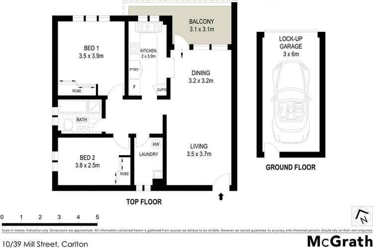 Floorplan of Homely apartment listing, 10/39 Mill Street, Carlton NSW 2218