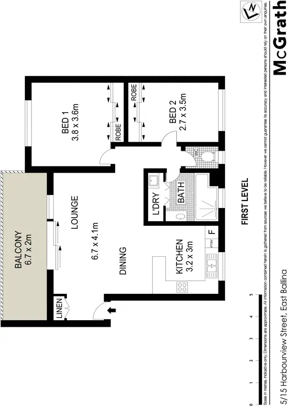 Floorplan of Homely apartment listing, 5/15 Harbourview Street, East Ballina NSW 2478