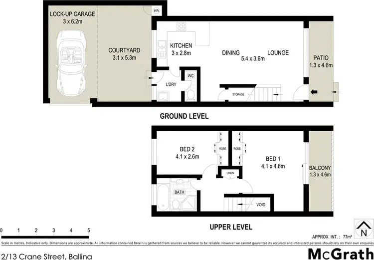 Floorplan of Homely villa listing, 2/13 Crane Street, Ballina NSW 2478