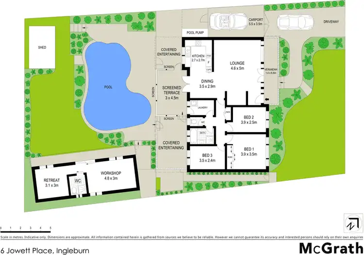 Floorplan of Homely house listing, 6 Jowett Place, Ingleburn NSW 2565