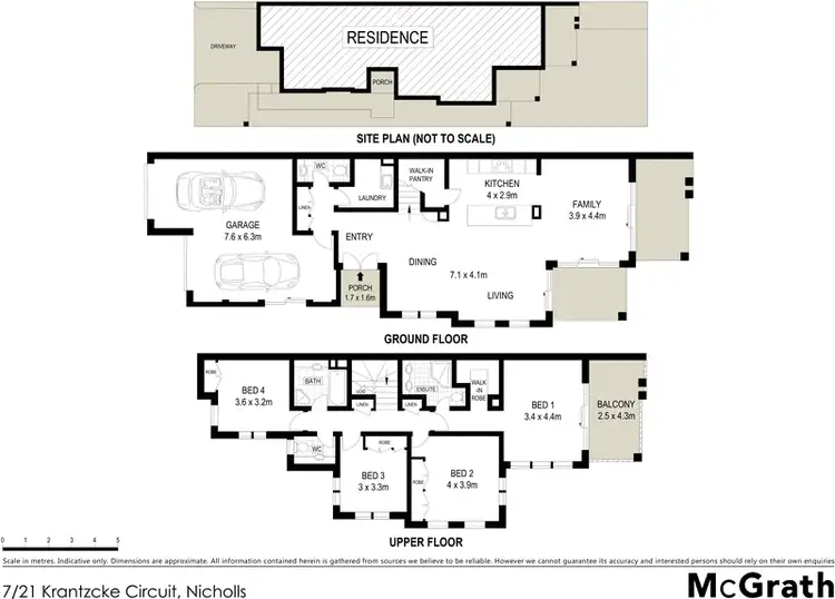 Floorplan of Homely townhouse listing, 7/21 Krantzcke Circuit, Nicholls ACT 2913
