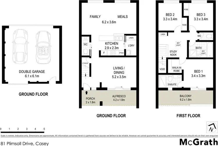 Floorplan of Homely townhouse listing, 81 Plimsoll Drive, Casey ACT 2913