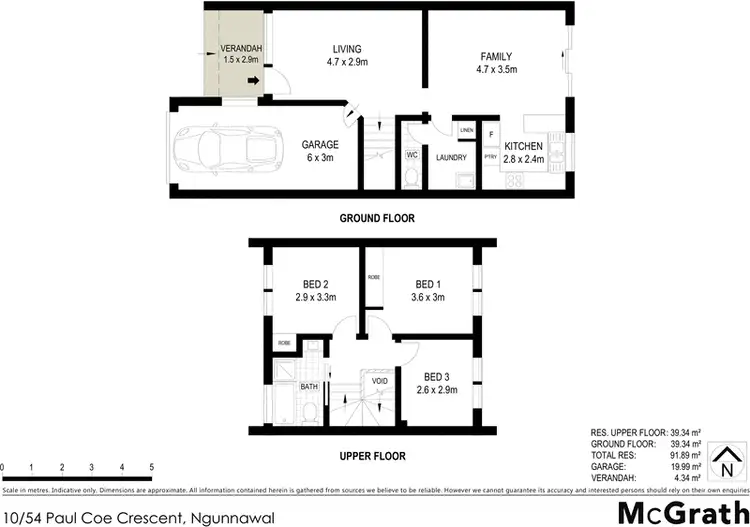 Floorplan of Homely house listing, 10/54 Paul Coe Crescent, Ngunnawal ACT 2913