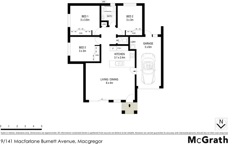 Floorplan of Homely townhouse listing, 9/141 Macfarlane Burnett Avenue, Macgregor ACT 2615