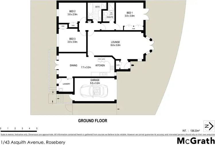 Floorplan of Homely villa listing, 1/43 Asquith Avenue, Rosebery NSW 2018
