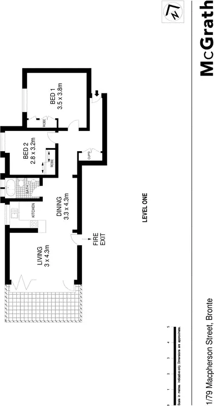 Floorplan of Homely apartment listing, 1/79 Macpherson Street, Bronte NSW 2024
