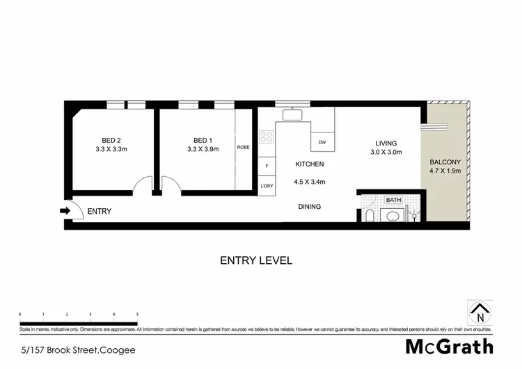 Floorplan of Homely apartment listing, 5/157 Brook Street, Coogee NSW 2034