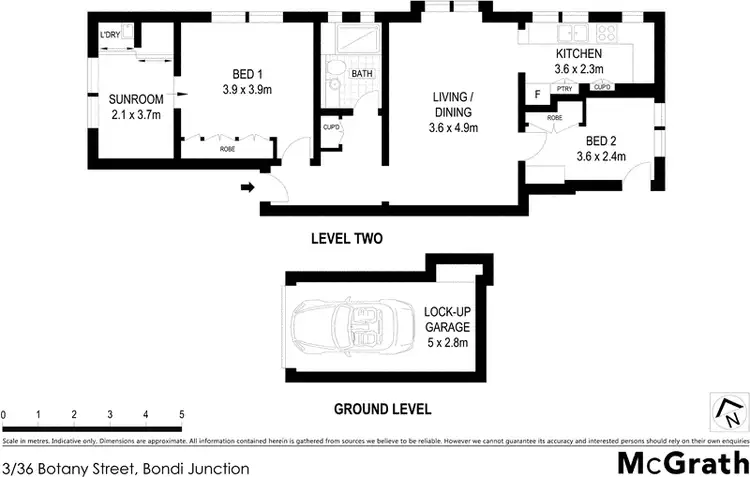 Floorplan of Homely apartment listing, 3/36 Botany Street, Bondi Junction NSW 2022