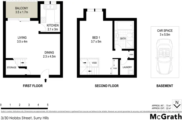 Floorplan of Homely apartment listing, 3/30 Nobbs Street, Surry Hills NSW 2010