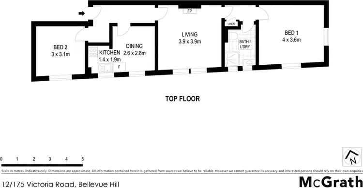 Floorplan of Homely apartment listing, 12/175 Victoria Road, Bellevue Hill NSW 2023