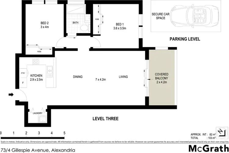 Floorplan of Homely apartment listing, 73/4 Gillespie Avenue, Alexandria NSW 2015