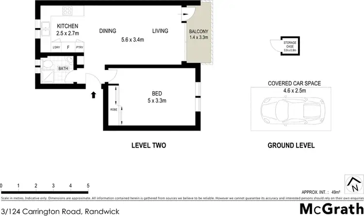 Floorplan of Homely apartment listing, 3/124 Carrington Road, Randwick NSW 2031