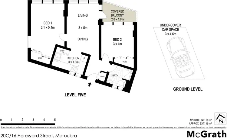 Floorplan of Homely apartment listing, 20C/16 Hereward Street, Maroubra NSW 2035