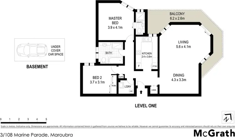 Floorplan of Homely apartment listing, 3/108 Marine Parade, Maroubra NSW 2035