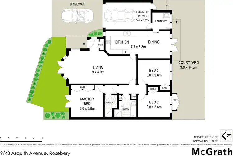Floorplan of Homely apartment listing, 9/43 Asquith Avenue, Rosebery NSW 2018