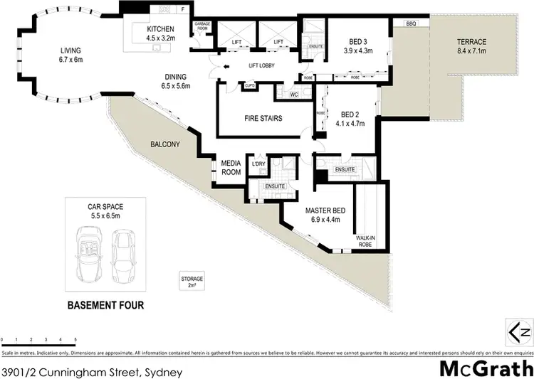 Floorplan of Homely apartment listing, 3901/2 Cunningham Street, Haymarket NSW 2000