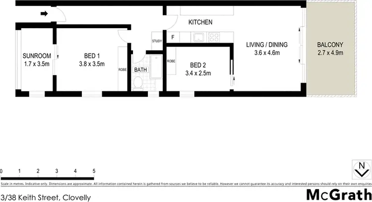 Floorplan of Homely apartment listing, 3/38 Keith Street, Clovelly NSW 2031