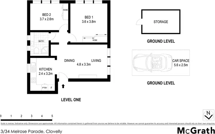 Floorplan of Homely apartment listing, 3/34 Melrose Parade, Clovelly NSW 2031