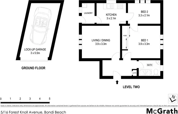 Floorplan of Homely apartment listing, 5/16 Forest Knoll Avenue, Bondi Beach NSW 2026