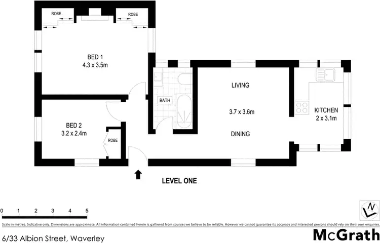 Floorplan of Homely apartment listing, 6/33 Albion Street, Waverley NSW 2024