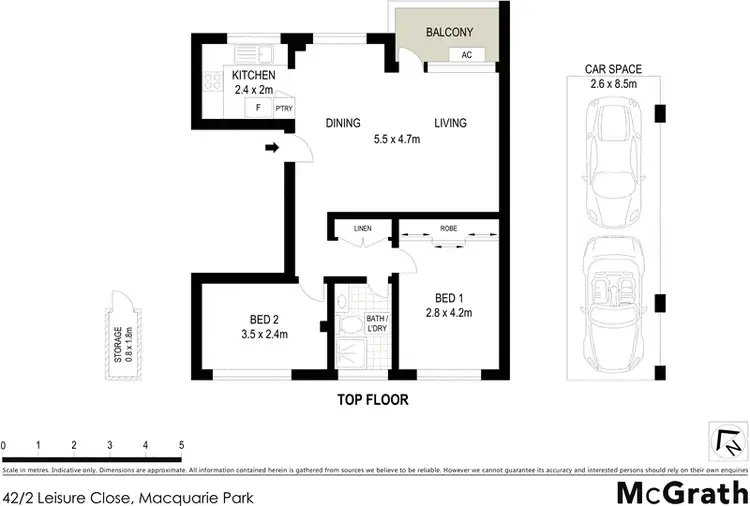 Floorplan of Homely apartment listing, 42/2 Leisure Close, Macquarie Park NSW 2113