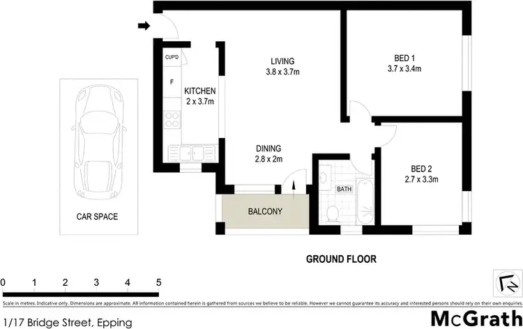 Floorplan of Homely apartment listing, 1/17 Bridge Street, Epping NSW 2121