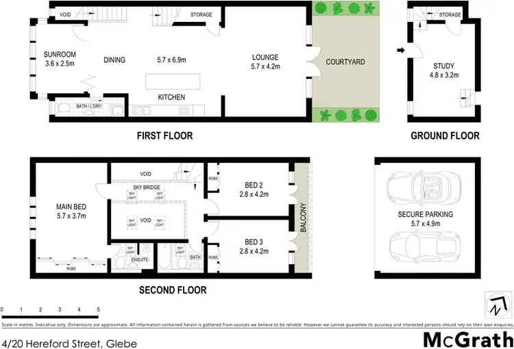 Floorplan of Homely townhouse listing, 4/20 Hereford Street, Glebe NSW 2037
