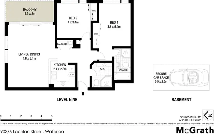 Floorplan of Homely apartment listing, 903/6 Lachlan Street, Waterloo NSW 2017