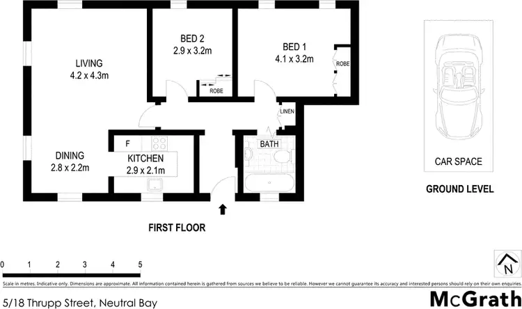 Floorplan of Homely apartment listing, 5/18 Thrupp Street, Neutral Bay NSW 2089